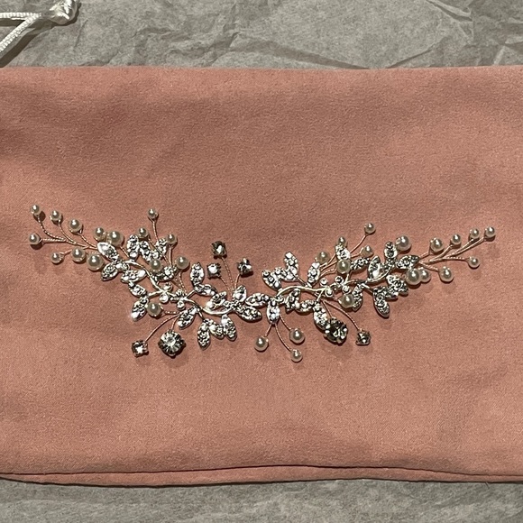 Boho bridal wedding hair vine - 17 cm in silver - Picture 1 of 7